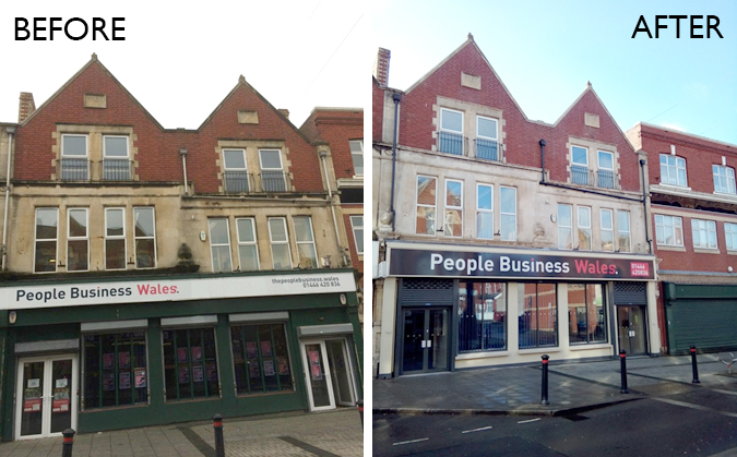 Before and after business centre