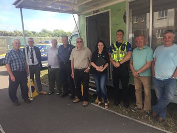 Police officers and members of the community safety team at Rhoose