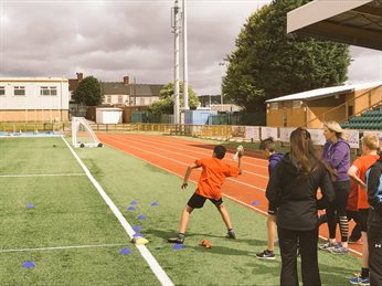 Pupils at the Quads Kids competition in Jenner Park