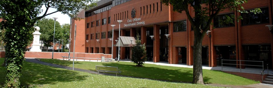 Front of Civic Offices in Barry