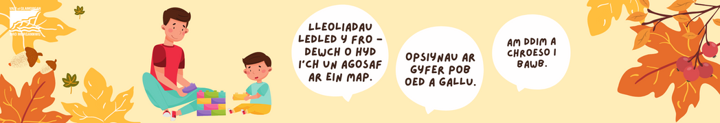 Lleoliadau ledled y fro - dewch o hyd i'ch un agosaf ar ein map. Opsiynau ar gyfer pob oed a gallu. Am dimm a chroeso i bawb.