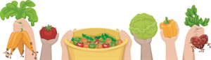 Illustration of fruit and veg