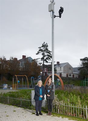 Cllr Sandra Perkes and Community Safety Development Officer Rebecca Lane