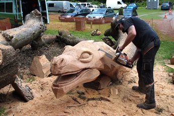 Dragon carving