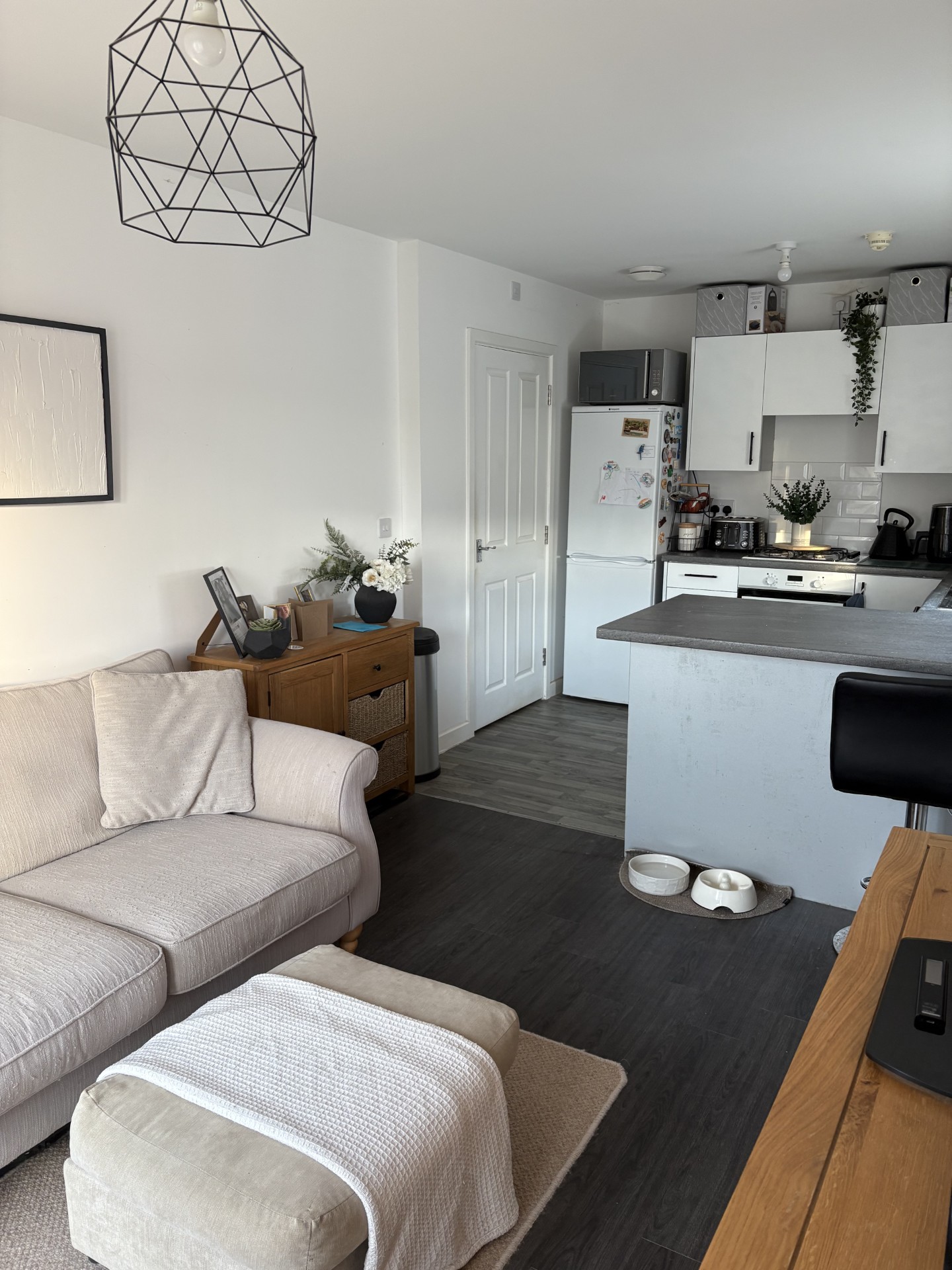 living room - kitchen