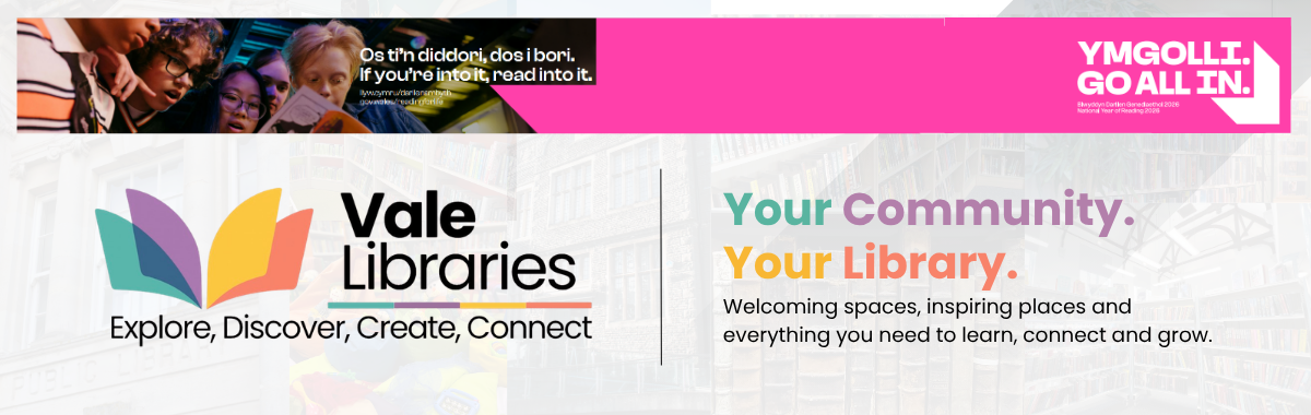 Vale of Glamorgan Libraries website banner - English