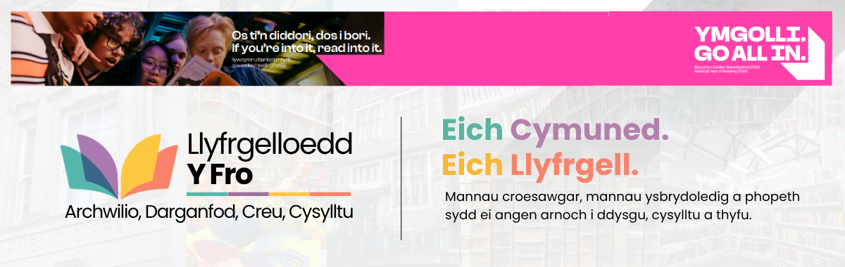 Vale of Glamorgan Libraries website banner - Welsh