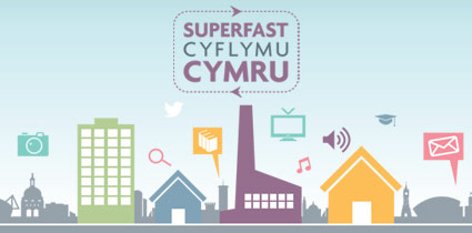 Superfast Cymru logo and graphics