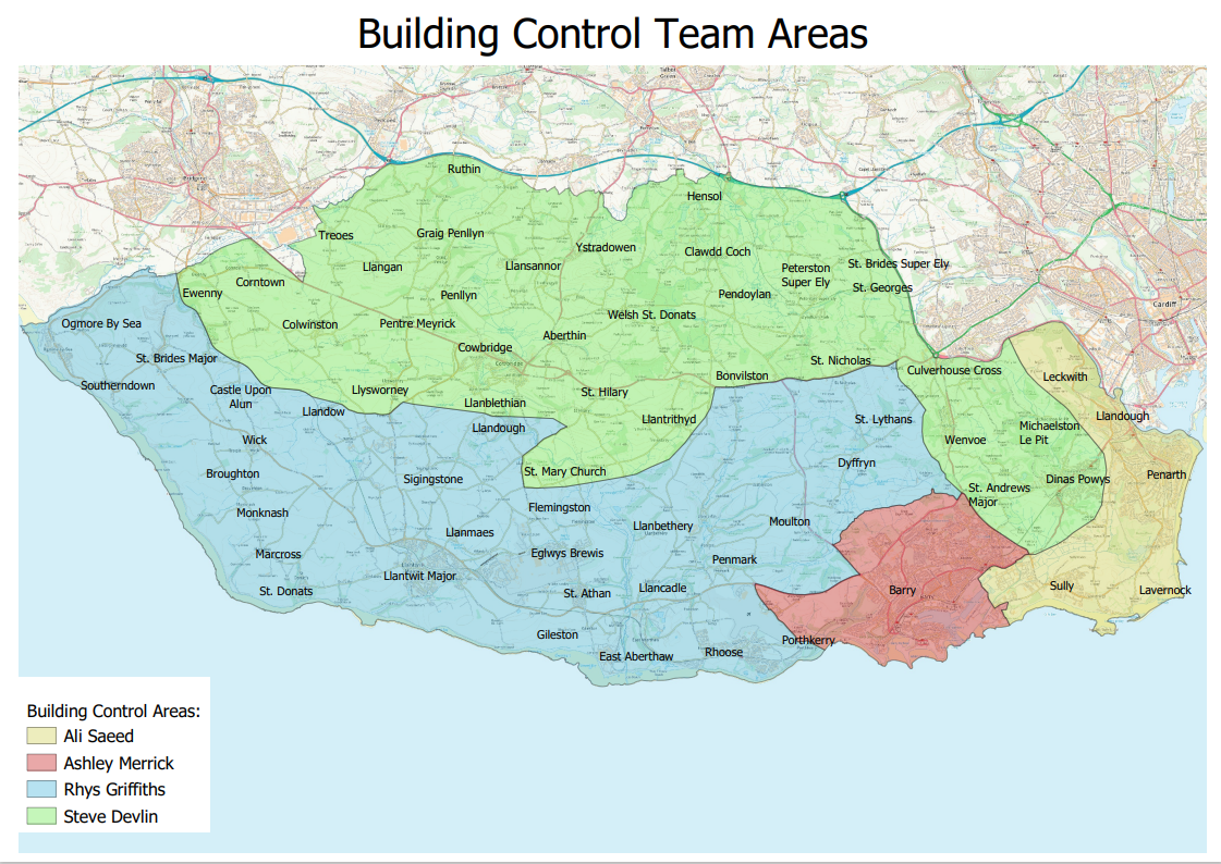 Building Control Team Areas 2023