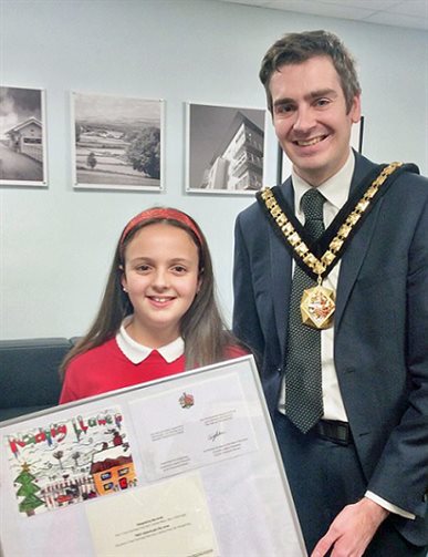 Vale Mayor with Nia Jones and her design