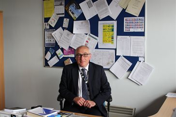 Dr Browne at work in the Civic Offices