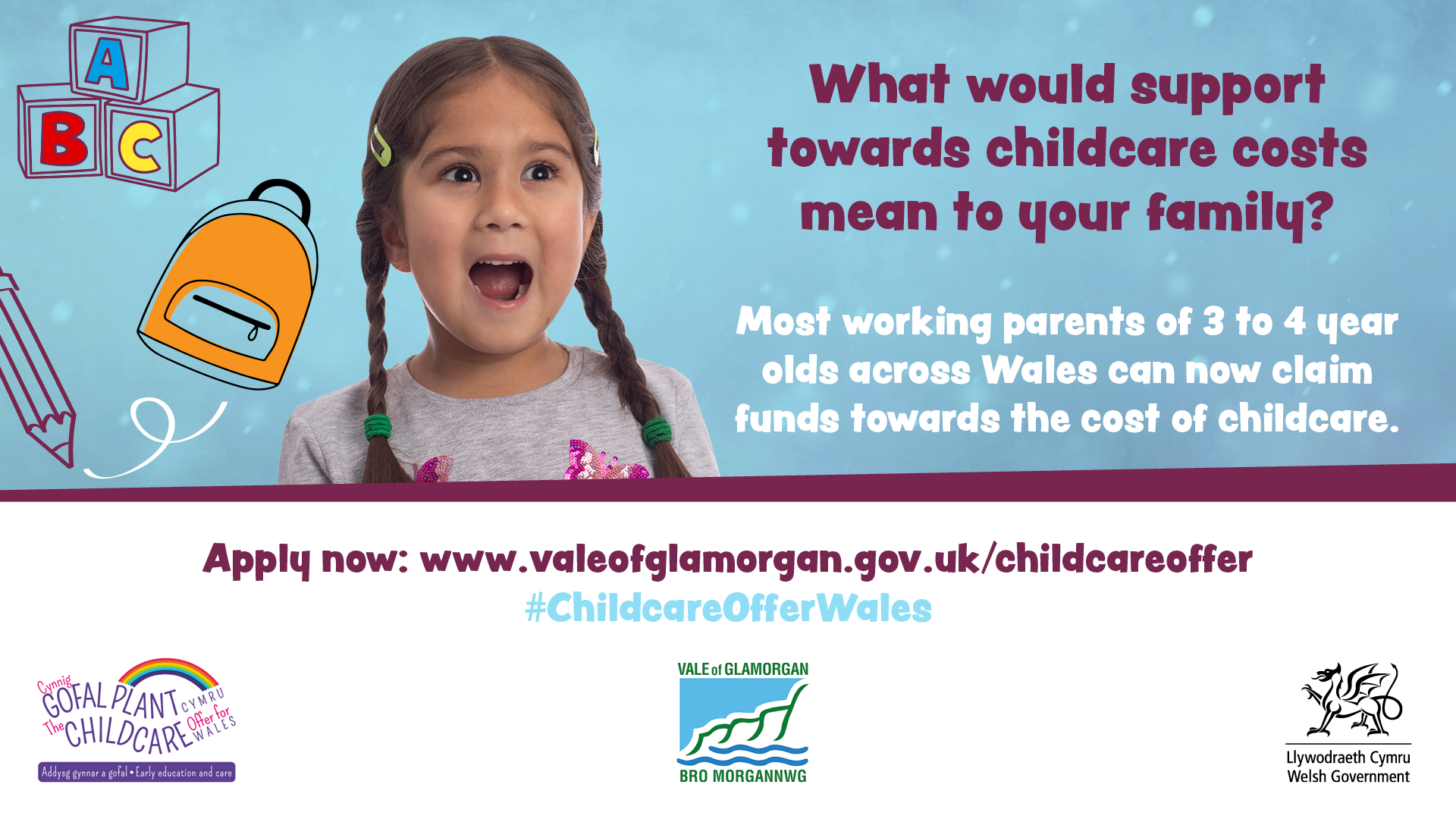 Childcare Offer for Wales - Digital Screen - Vale of Glamorgan