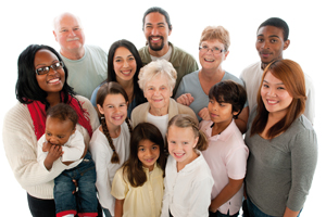 Group of smiling people