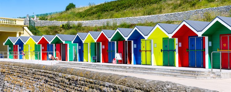 Beach huts at Barry Island