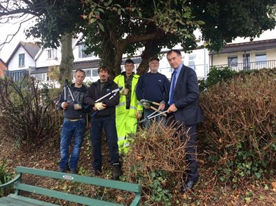 Gardening work at the Parade