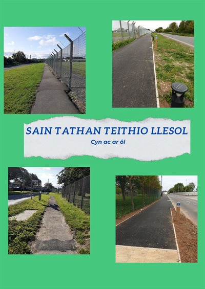 St Athan Active Travel route - before and after (Welsh)