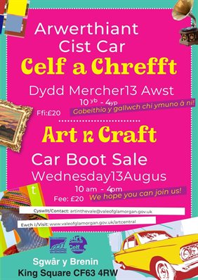 art central car boot sale poster
