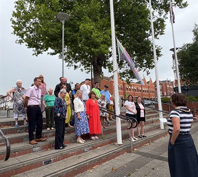 Disability Pride Month Flag Event