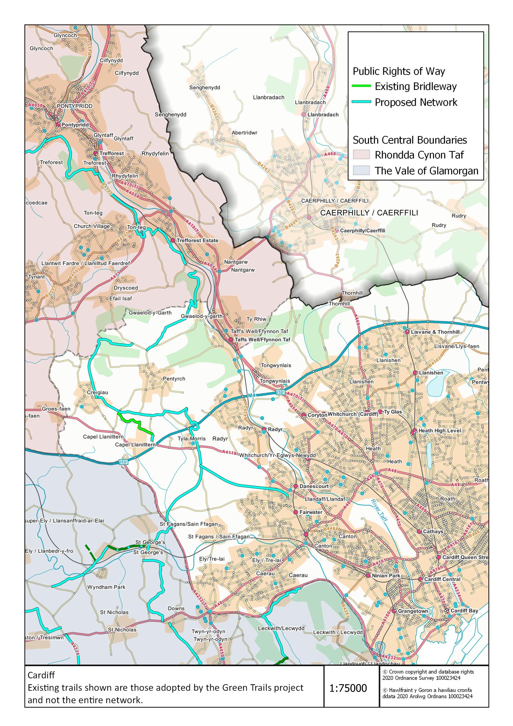 Cardiff Bridleway Improvement map