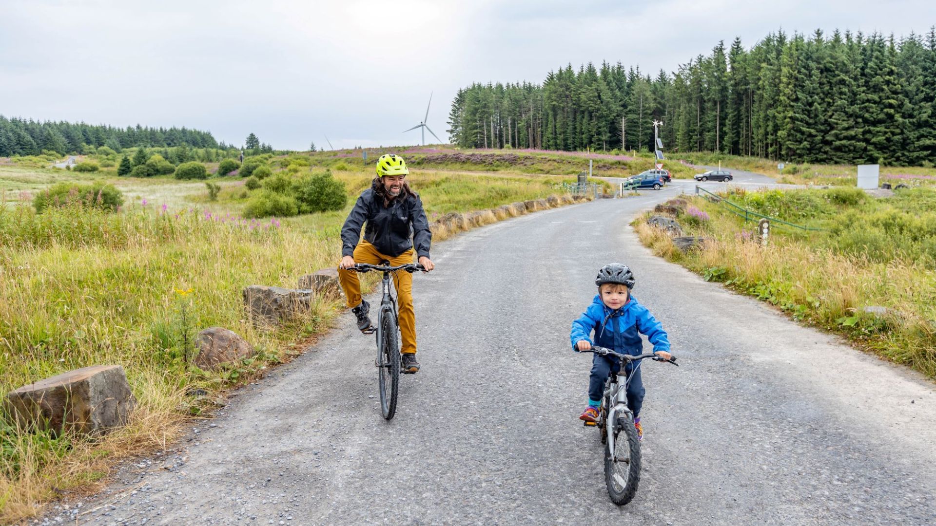 Great glamorgan way two cyclists on road path