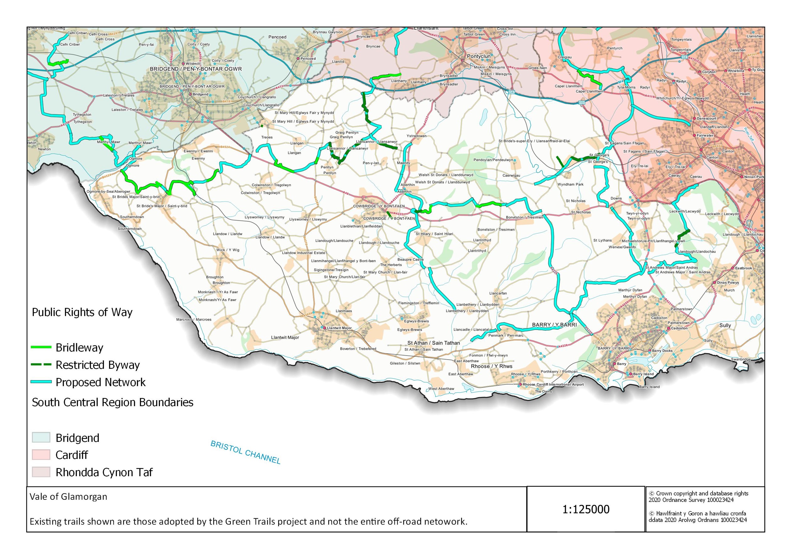Vale of Glamorgan Bridleway improvement map