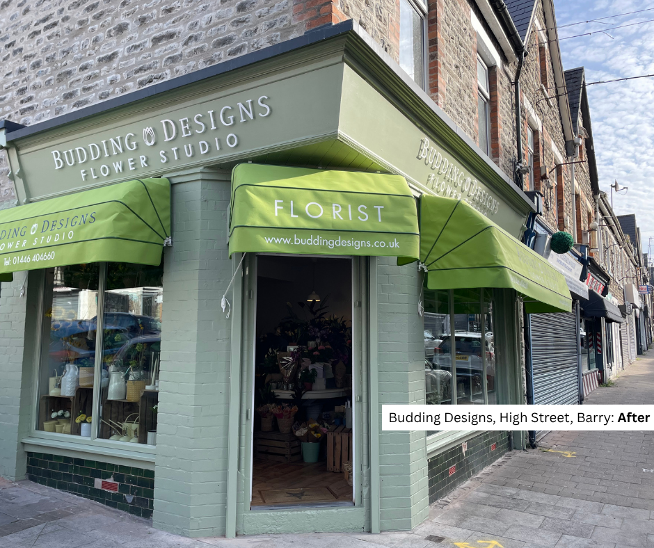 B - Budding Designs, High Street, Barry After (1)