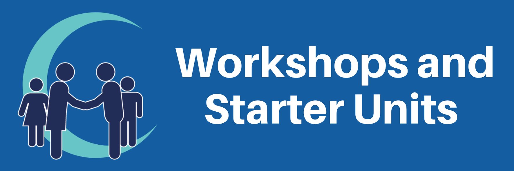 Workshops webpage banner blue