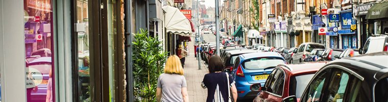 Pedestrians on High Street