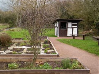 Herb garden and the herbalists hovel building