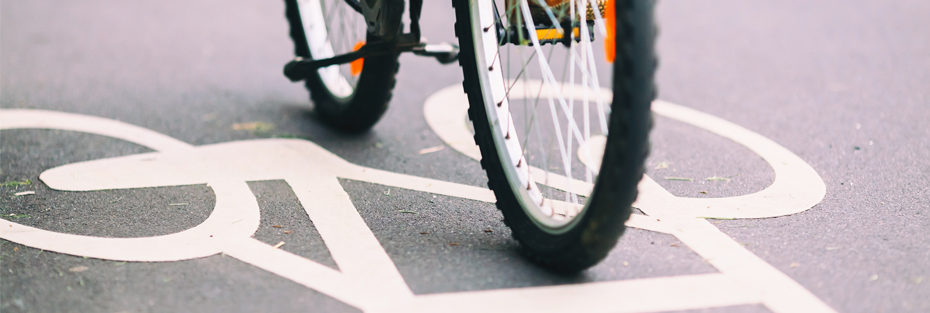 Bike-on-cycle-route