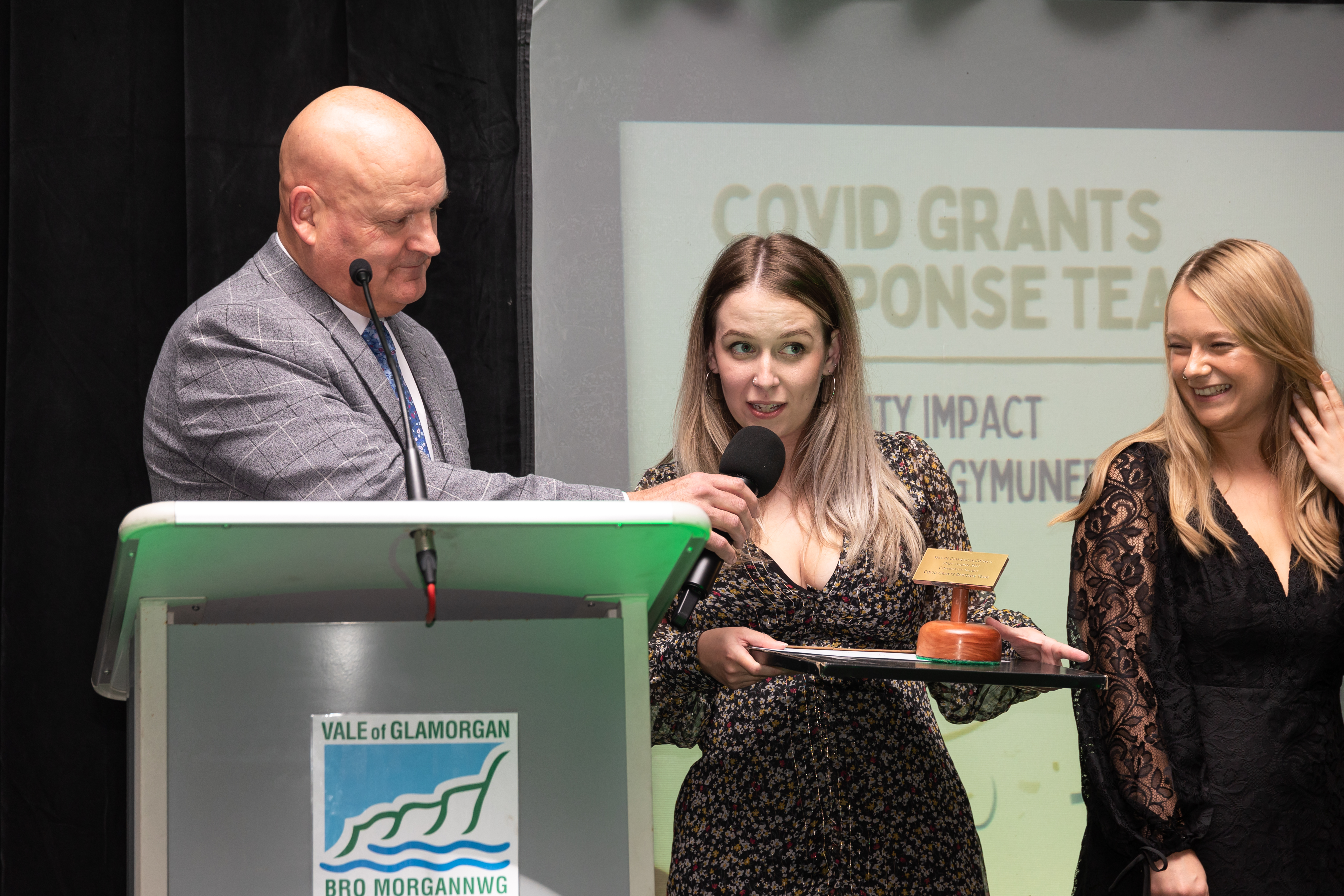 Covid Grants Response Team on stage