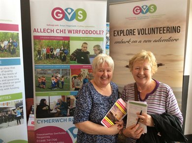 Ladies signing up to volunteering